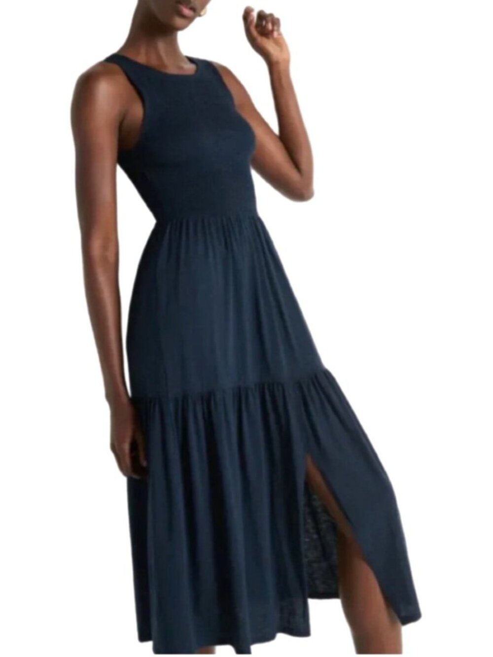 Nation Los Angeles Women's Sz Small Clementine Smocked Bodice Tiered Maxi Dress